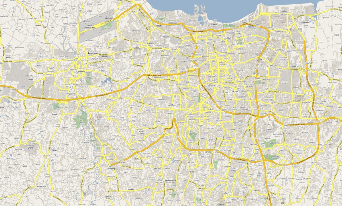 térkép Jakarta út