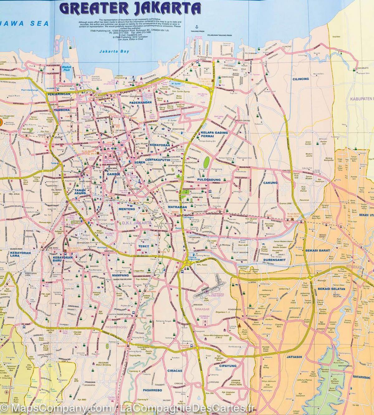 térkép Jakarta utca