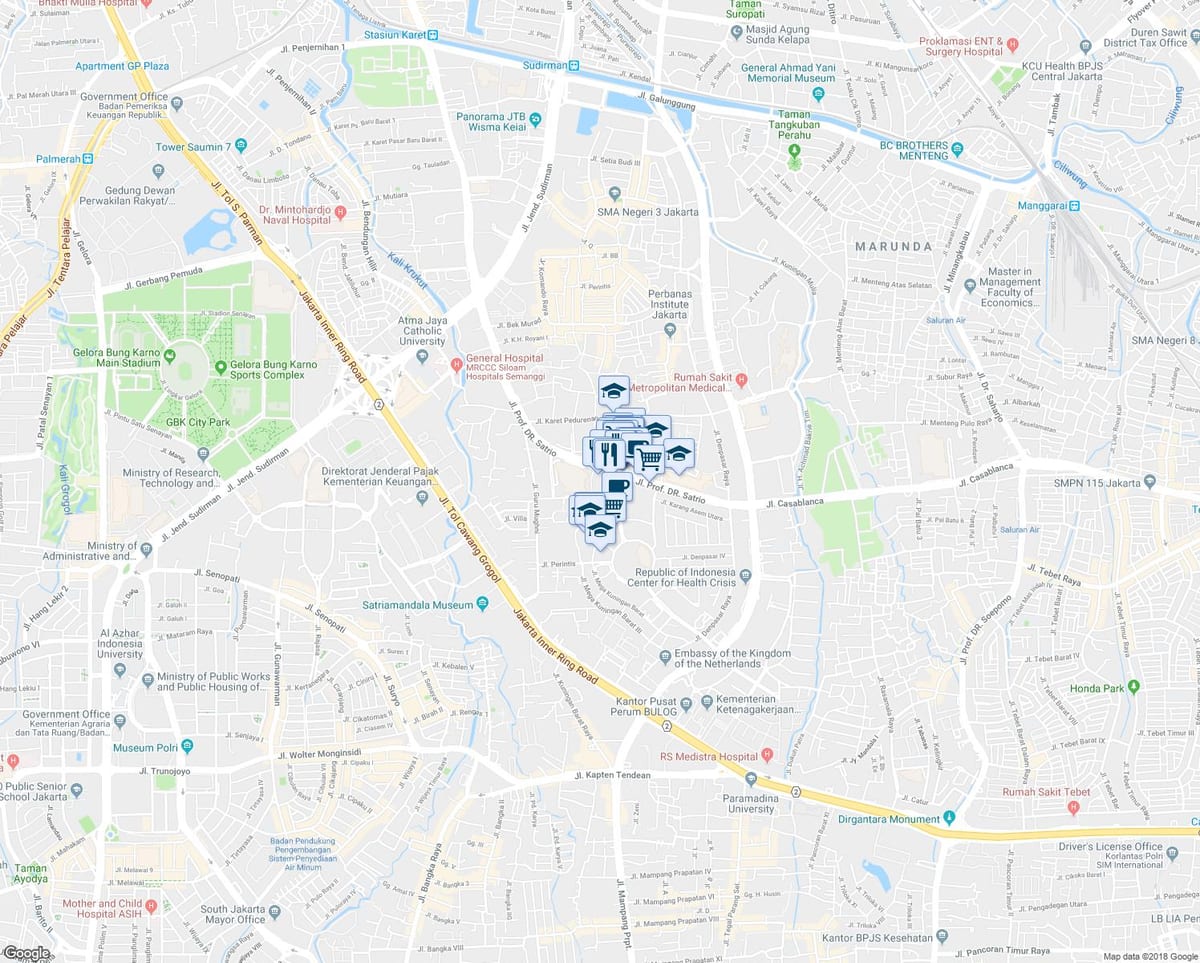 térkép kuningan Jakarta