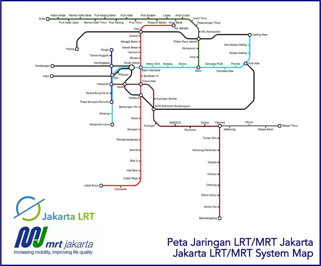 Jakarta lrt térkép
