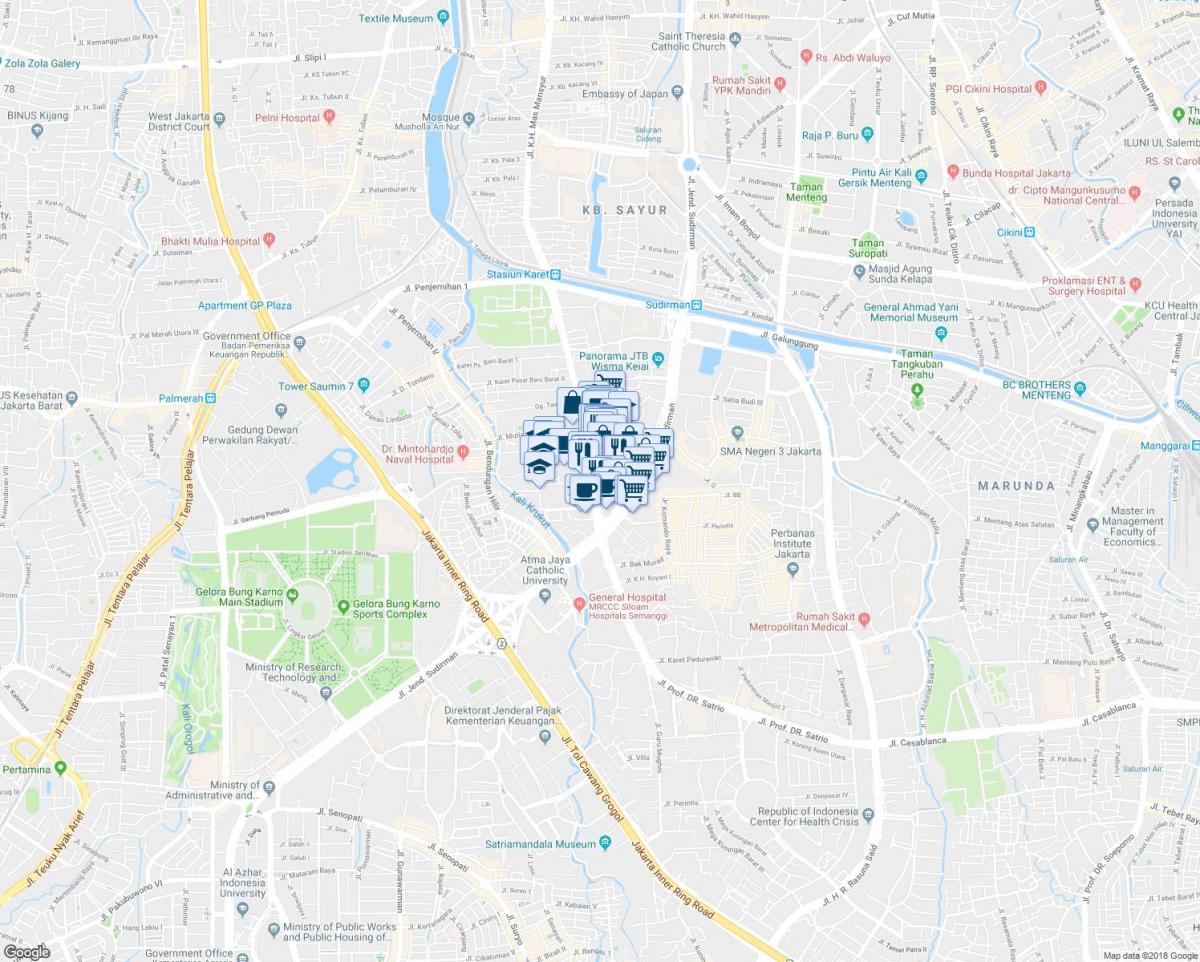 sudirman Jakarta térkép