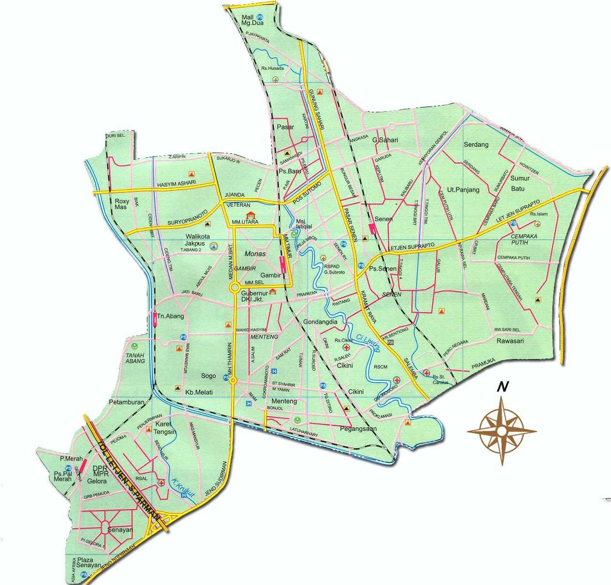 térkép Jakarta pusat