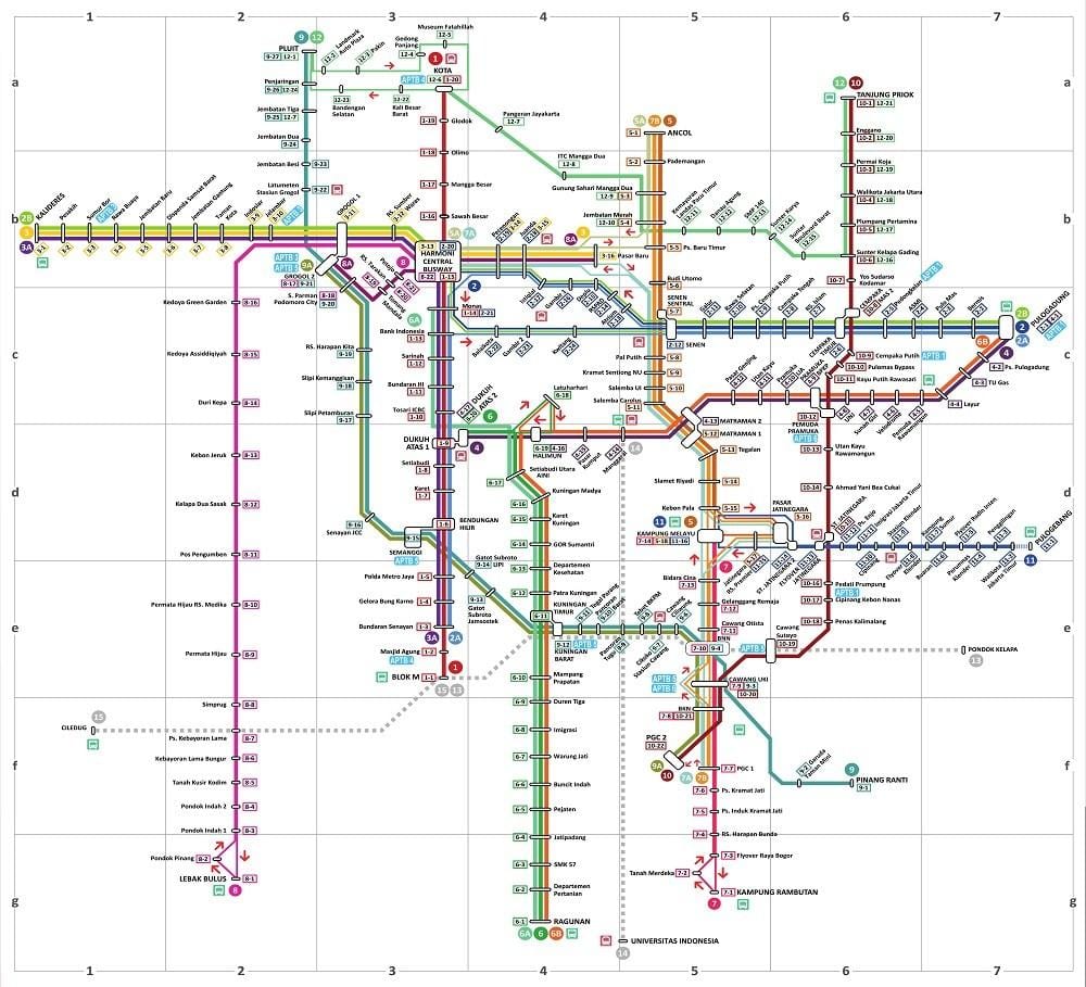 térkép transz-Jakarta