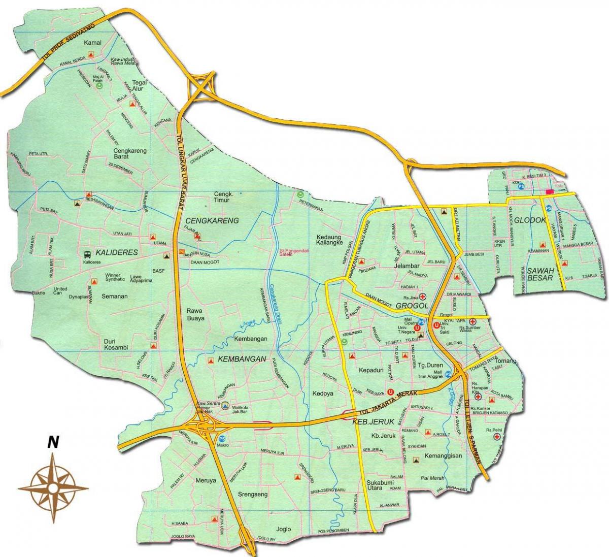 Jakarta barat térkép