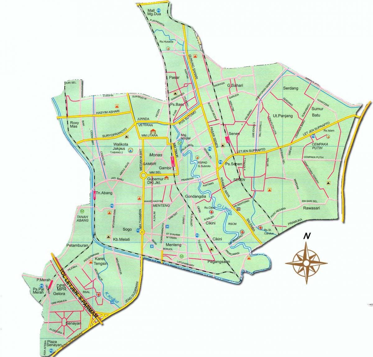 térkép Jakarta pusat