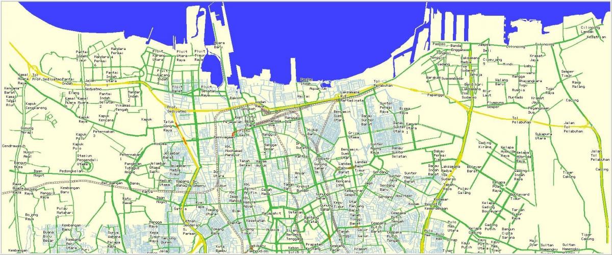 térkép észak-Jakarta