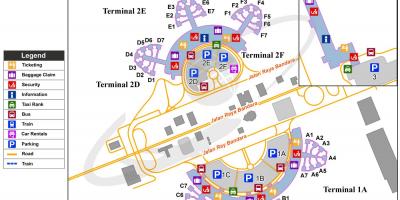 Soekarno hatta airport 2. terminál térkép