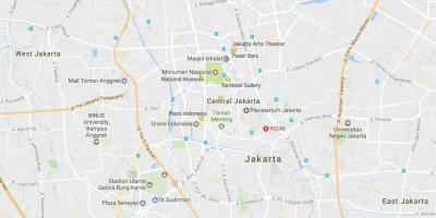 Térkép Jakarta bevásárlóközpontok