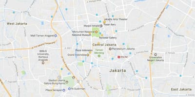 Térkép Jakarta a kínai negyed