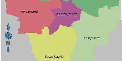 Térkép Jakarta kerületek