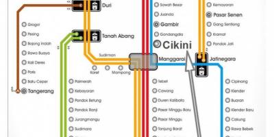 Térkép Jakarta vasútállomás